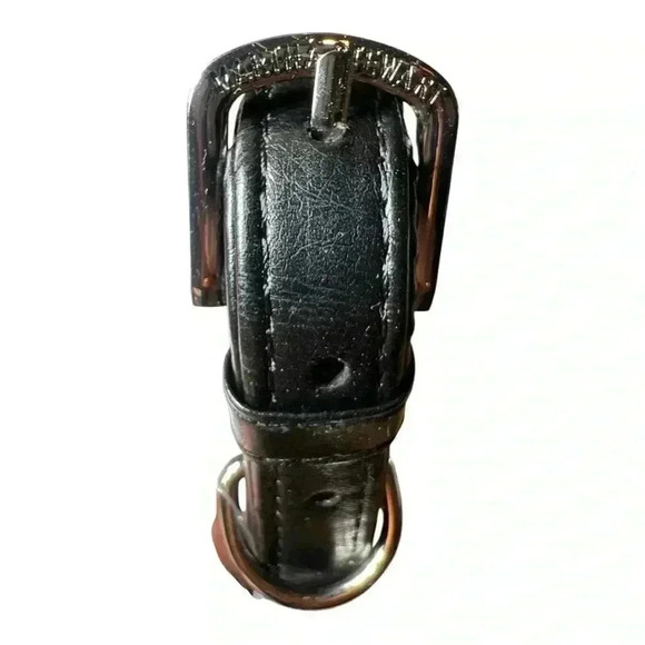 Martha Stewart Black Leather Buckle Dog Collar - Picture 3 of 4